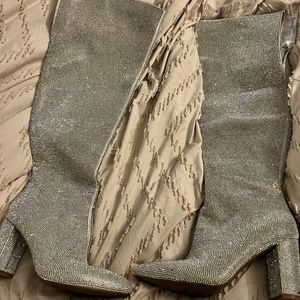Over the knee rhinestone boots